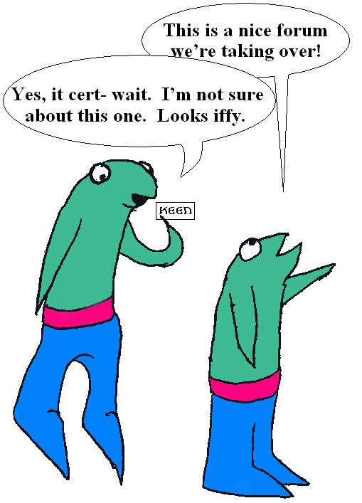the currently nameless aliens take over the KeenSpace forums